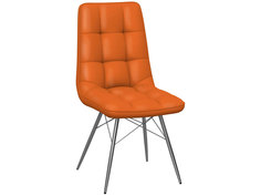 Стул Бордо паук Батлер 10 (Оранжевый), иск. кожа / Каркас Нержавеющая сталь, 2 шт. Avrora
