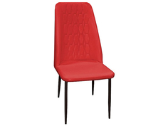 Стул Марсала на ножках Батлер 09 (Красный), иск. кожа / Каркас Черный муар, 2 шт. Avrora