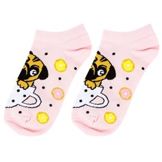 Носки женские Kawaii Factory Чашка и мопс розовые 35-39