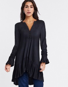 Черный топ-туника Free People