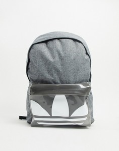 Серый рюкзак с логотипом-трилистником на кармане adidas Originals-Черный