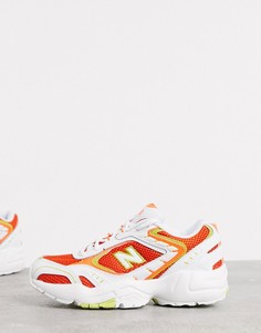 Бело-оранжевые кроссовки New Balance 452-Белый