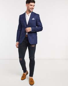 Синий пиджак узкого кроя Burton Menswear