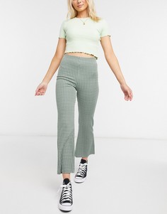 Зеленые брюки клеш Monki-Зеленый
