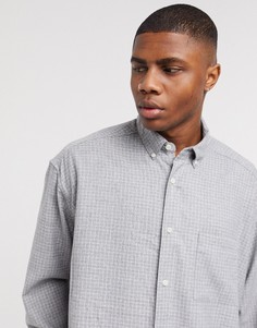Oversized-рубашка в серо-белую клетку ASOS DESIGN-Серый