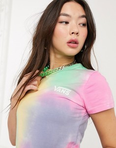 Разноцветная футболка с принтом тай-дай Vans-Синий