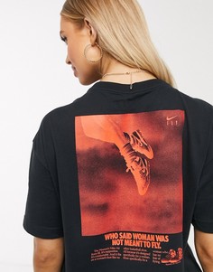 Черная футболка с логотипом и принтом на спине Nike Basketball-Черный
