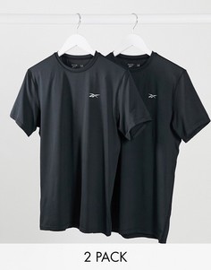2 черные футболки Reebok-Черный