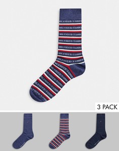 Набор из 3 пар носков с логотипом Tommy Hilfiger-Мульти