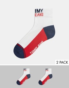 2 пары белых носков Tommy Jeans-Белый