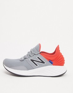 Серые/красные кроссовки New Balance Running Roav-Серый