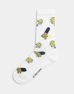 Спортивные носки с рисунком ASOS DESIGN-Белый