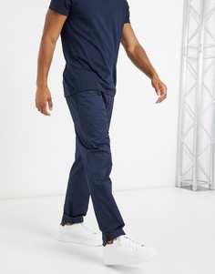 Суженные книзу брюки на затягивающемся шнурке Calvin Klein-Темно-синий