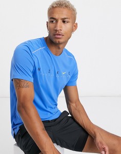 Синяя футболка Nike Running Miler-Синий