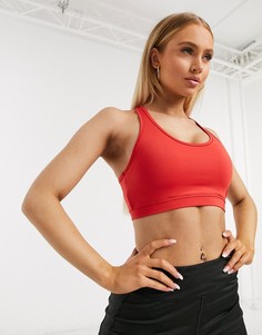 Спортивный бюстгальтер с овальным вырезом ASOS 4505-Красный