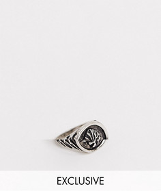 Серебристое кольцо с изображением сердца Reclaimed Vintage inspired-Серебряный