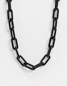 Черное ожерелье-цепочка ASOS DESIGN-Черный