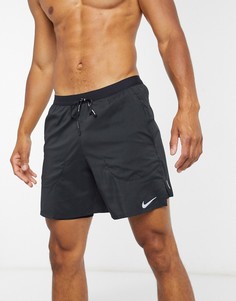 Черные шорты 2-в-1 длиной 7 дюйма Nike Running-Черный