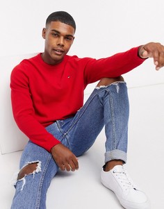 Структурированный джемпер с круглым вырезом Tommy Hilfiger-Красный
