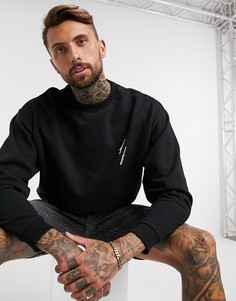 Черный свободный свитшот с логотипом ASOS DESIGN Dark Future