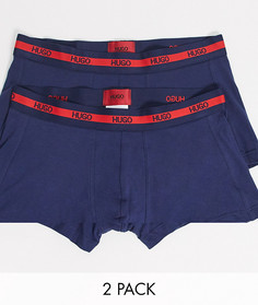 Набор из 2 темно-синих боксеров-брифов с логотипом на поясе HUGO Вodywear-Темно-синий