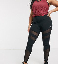 Леггинсы с моделирующими сетчатыми вставками ASOS 4505 Curve-Черный