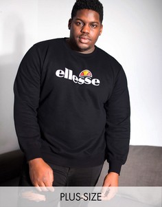 Черный свитшот со светоотражающим логотипом ellesse Plus Pizzoli