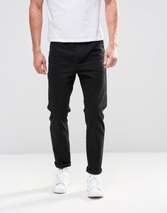 Черные суженные книзу джинсы ASOS-Черный
