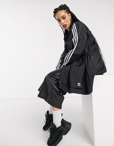 Черная ветровка с тремя полосками adidas Originals Bellista-Черный