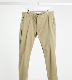 Светло-бежевые узкие брюки чиносы New Look Plus-Светло-бежевый