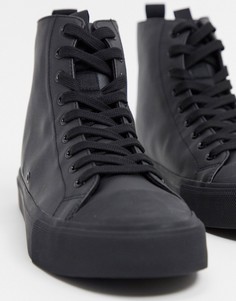 Черные высокие кеды ASOS DESIGN-Синий