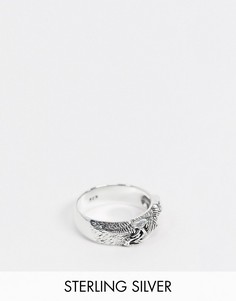 Серебряное кольцо с отделкой в виде динозавра ASOS DESIGN-Серебряный