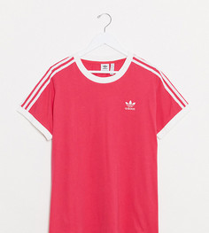 Розовые шорты с 3 полосками adidas Originals Plus-Розовый