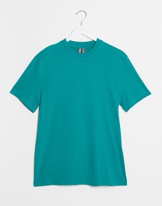 Сине-зеленая футболка из органического хлопка ASOS DESIGN-Зеленый