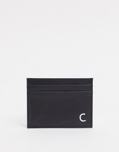 Кожаный кошелек для карт с инициалом "C" Peter Werth-Черный