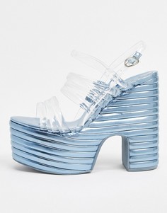Серебристые сандалии на платформе Jeffrey Campbell-Серебряный