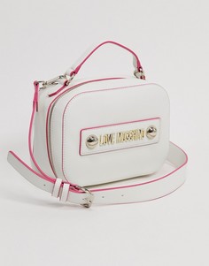 Белая сумка через плечо Love Moschino-Белый