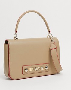 Бежевая сумка через плечо Love Moschino-Кремовый