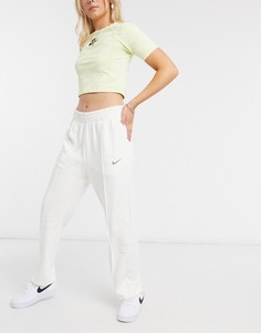 Кремовые oversized-джоггеры с логотипом-галочкой цвета металлик Nike-Кремовый