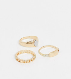 Набор золотистых колец Reclaimed Vintage inspired-Золотой