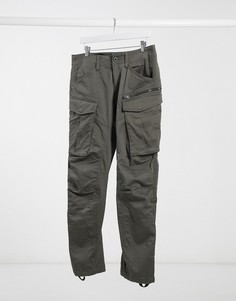 Свободные брюки-карго цвета хаки с молниями G-Star 3D-Зеленый