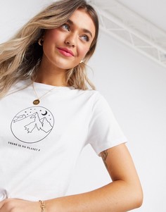 Футболка из органического хлопка с принтом Nobodys Child-Белый