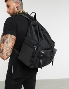 Черный рюкзак со съемной сумкой через плечо Versace Jeans