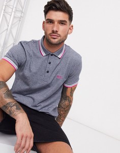 Темно-синее поло с кантом BOSS Athleisure-Темно-синий