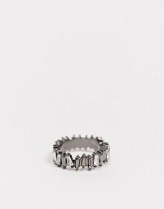 Кольцо со стразами ASOS DESIGN-Серебряный