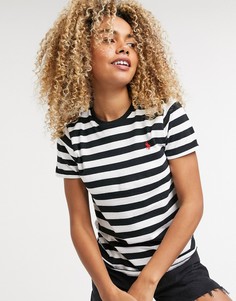 Классическая футболка в полоску с логотипом Polo Ralph Lauren-Мульти