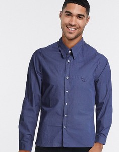 Темно-синяя рубашка в горошек с длинными рукавами Lacoste-Темно-синий