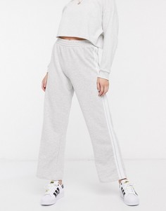 Джоггеры с широкими штанинами и полосой по бокам ASOS DESIGN-Серый