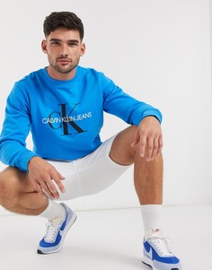Свитшот с монограммным принтом Calvin Klein Jeans-Синий