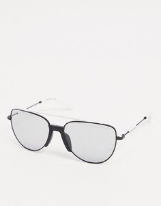 Солнцезащитные очки в черной матовой оправе Calvin Klein CKJ18101S-Черный